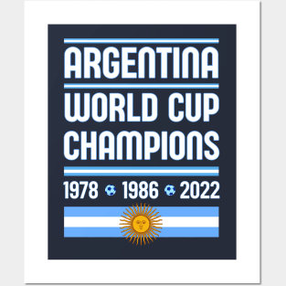 Argentina world cup Winners 2022 Posters and Art